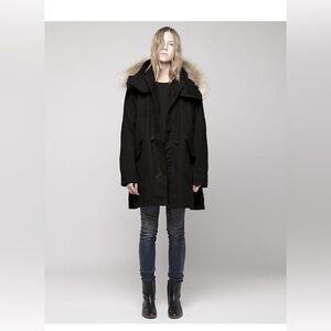 Black Unisex Parka Le Bac by United Bamboo